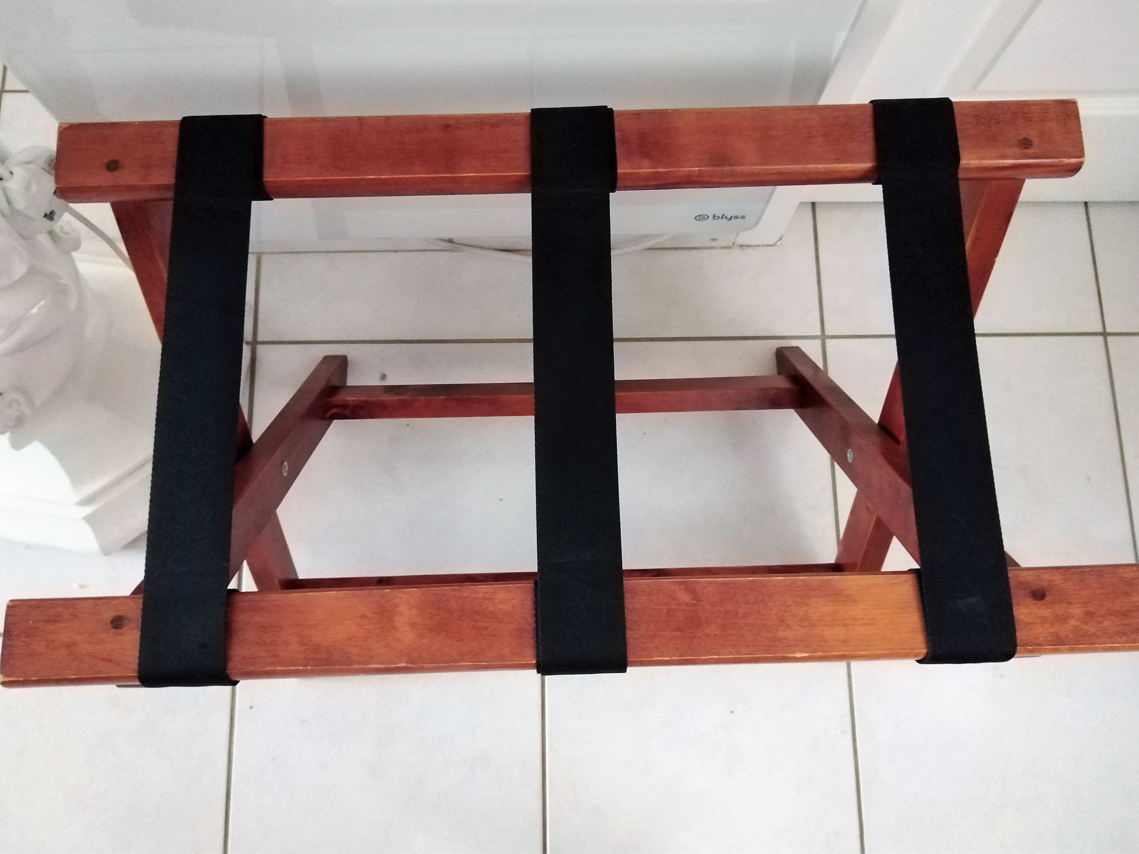 Wooden suitcase holder brand "Vega"