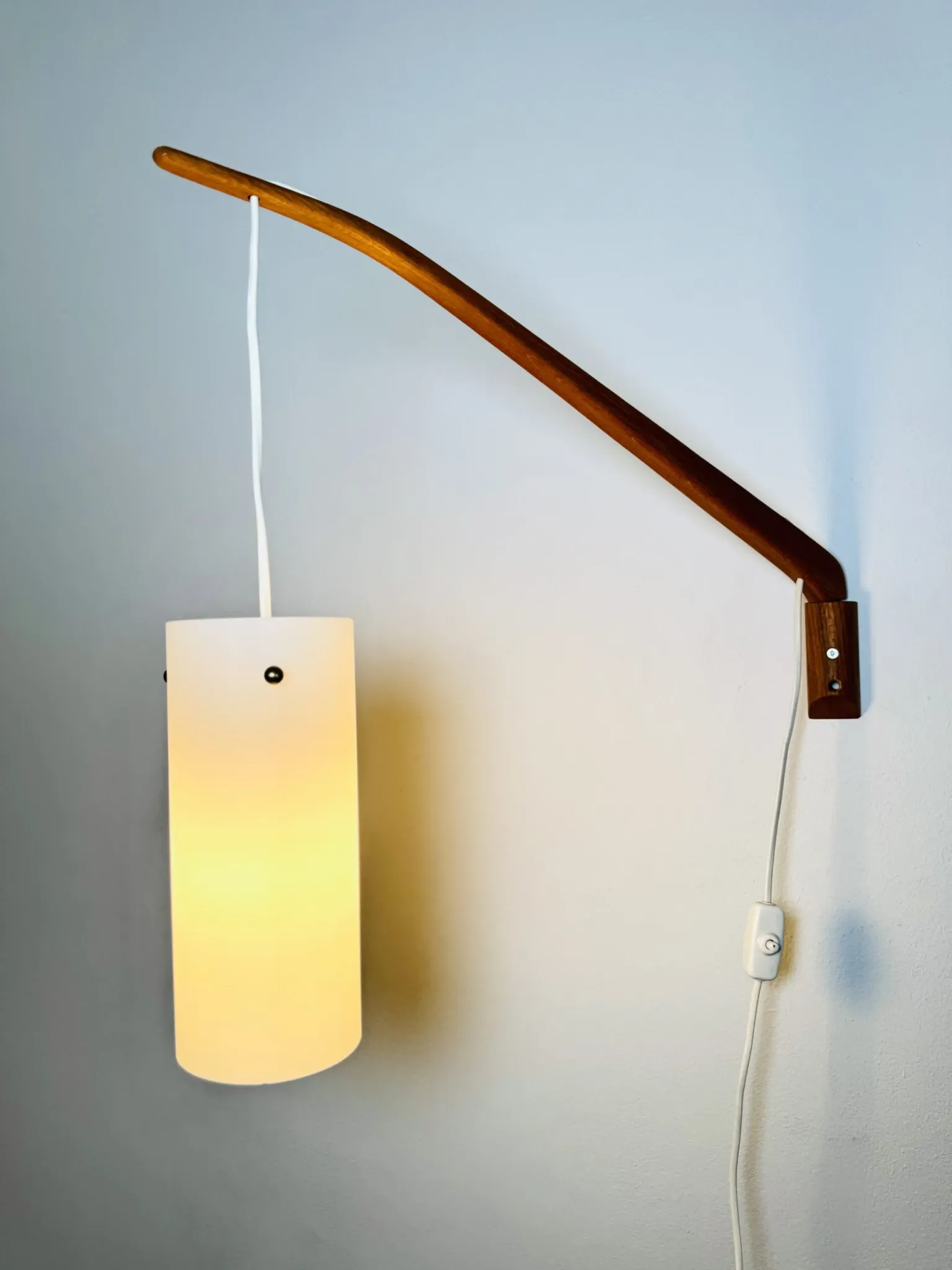Cylindrical Swing-Arm Wall Lamp By Uno & Östen Kristiansson For Luxus, Sweden, 1960S