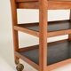Chariot de service en acajou scandinave, années 1950
