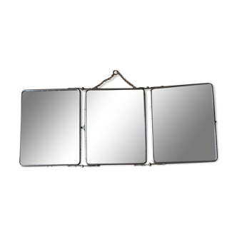 Miroir de barbier triptyque - 68x28cm