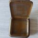 Vintage antique brass square pillbox