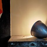 Suspension lampshade bell in vintage aluminum