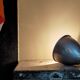 Suspension lampshade bell in vintage aluminum