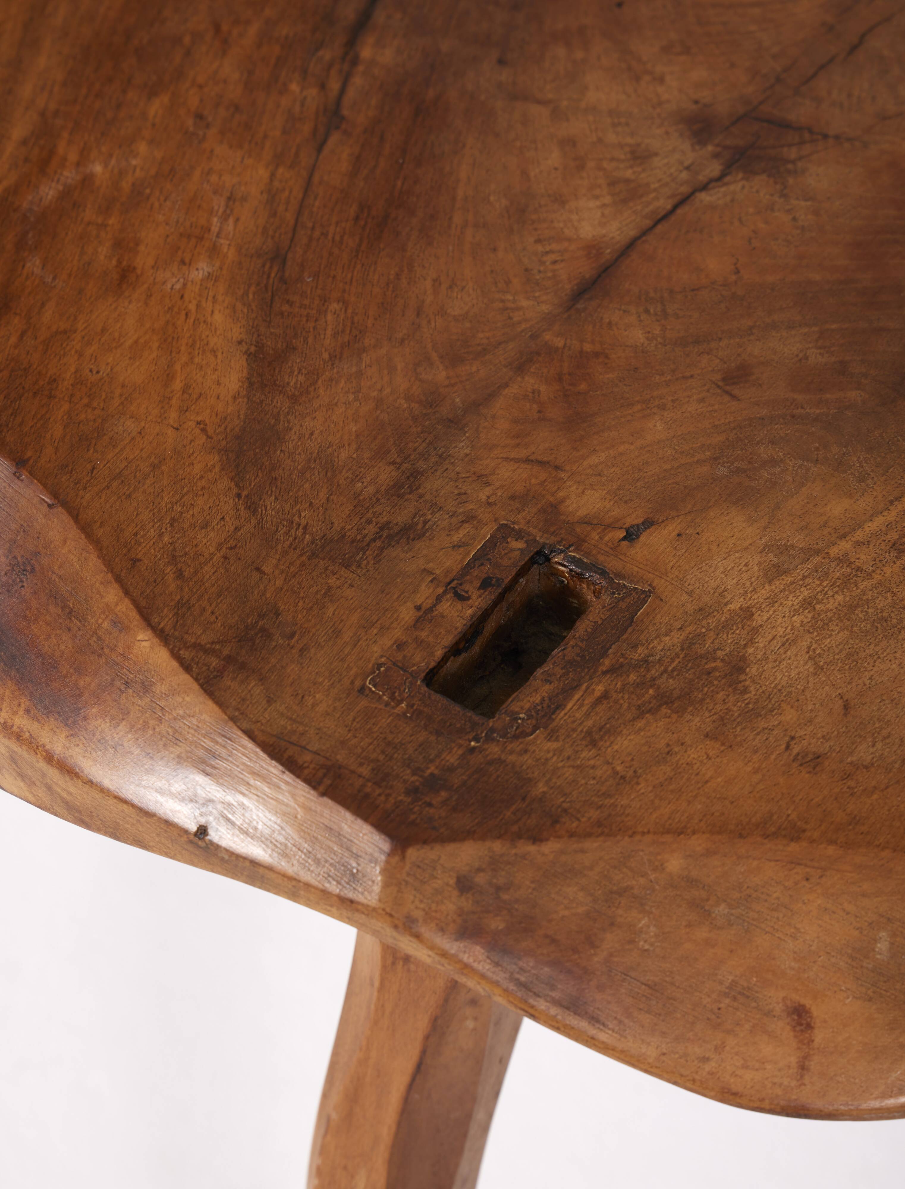 Brutalist tripod stool 1950s