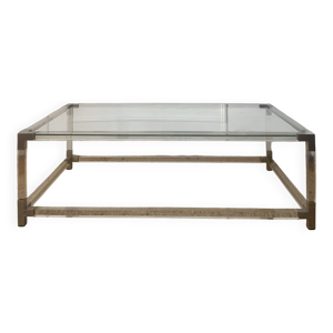 table basse en verre, - plexiglas