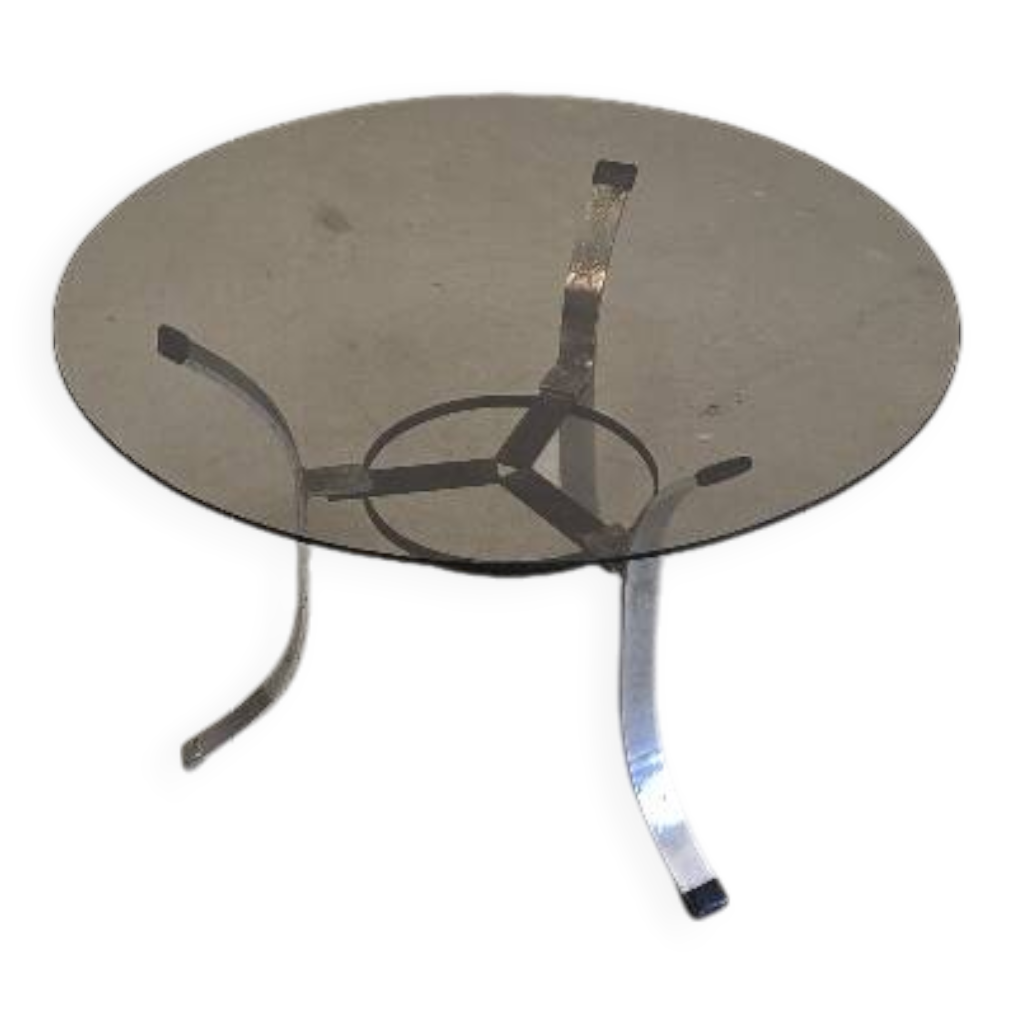 Small smoked glass coffee table 1970