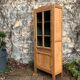 Parisian glass cabinet art deco raw wood