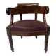 Fauteuil de bureau de style Empire en acajou et placage XIX siècle