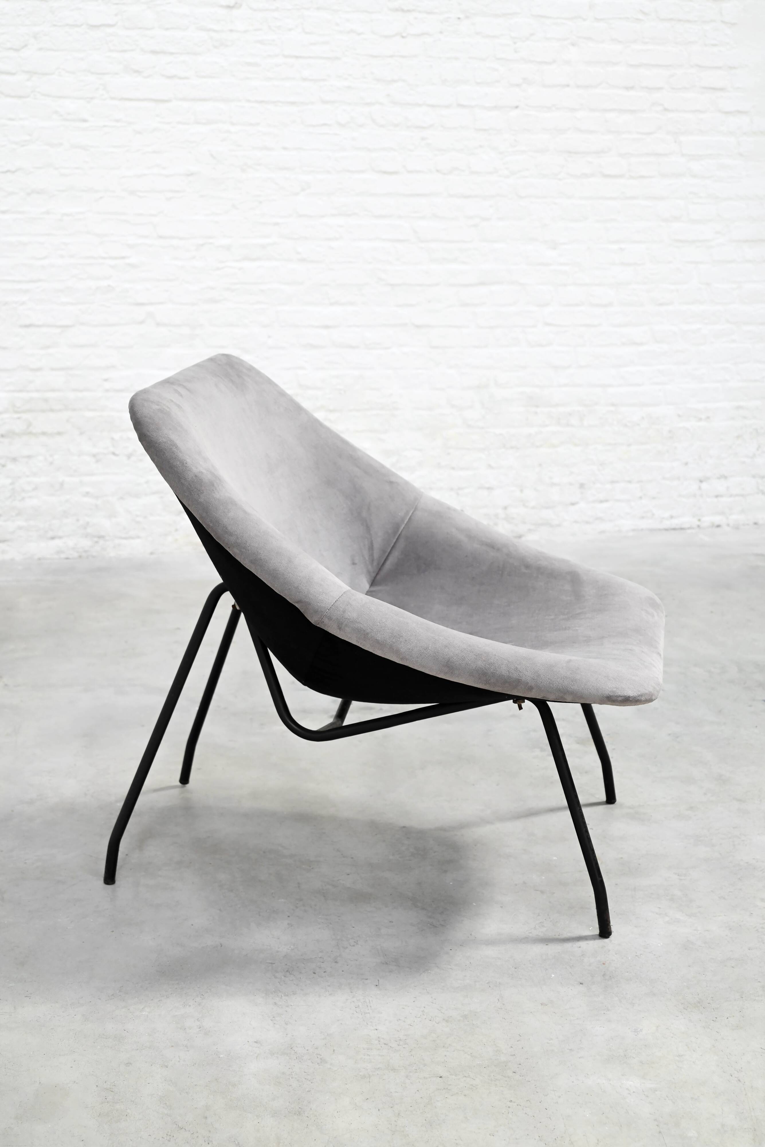 Pair of 1950's modernist lounge chairs by GAR, France