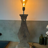 Pied de lampe en bois brut used