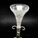 Art nouveau flute vase, silver-plated brass and glass, United Kingdom, early 20th century