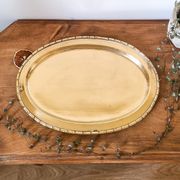 Vintage gold metal tray