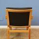 Finn Ostergaard mid century retro condo chair black leather armchair
