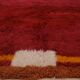 Minimalist burgundy cherry red shaggy berber rug