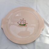 Set of 12 dessert plates and Longwy dish