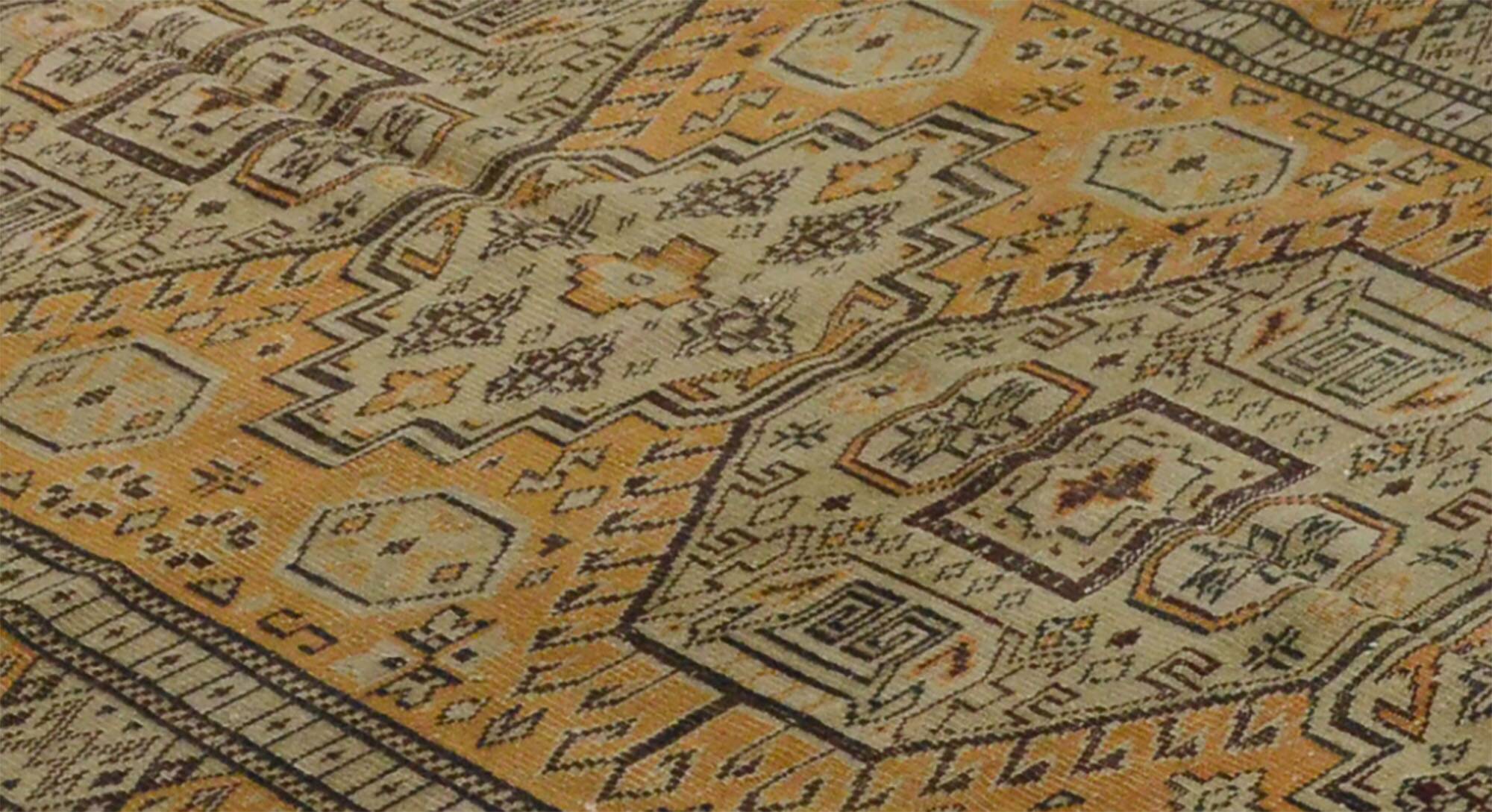 One-of-a-kind turkish handwoven vintage rug - rustic vintage charm 267x 173