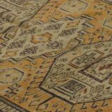 One-of-a-kind turkish handwoven vintage rug - rustic vintage charm 267x 173