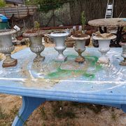Lot of 6 Medici Cast Iron Vases from Charleville - Mézières 1900