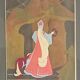 Pair of antique paintings – Russian illustrations – Pushkin – antique frames