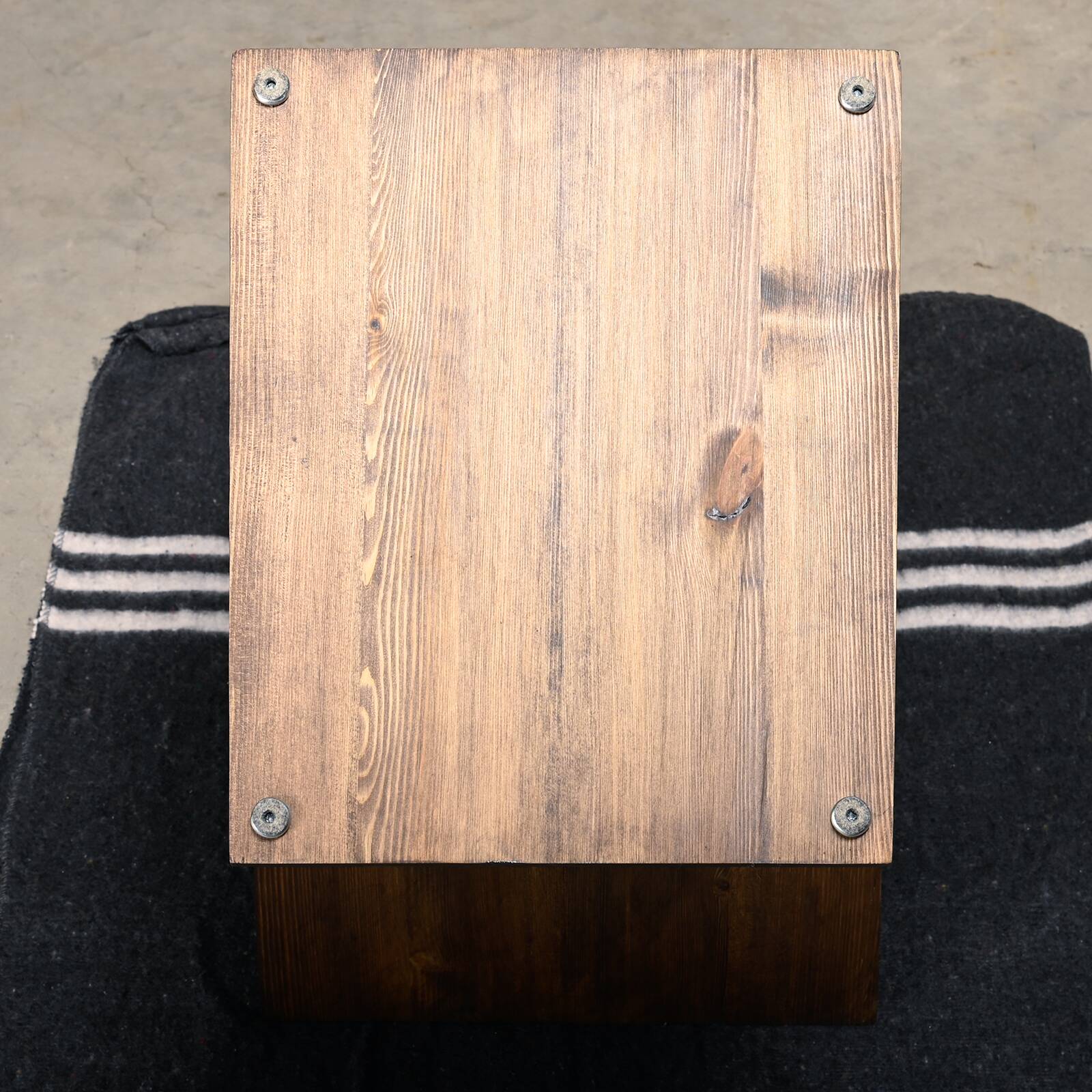 Gerrit Rietveld Zig Zag Chair is dark brown stained wood