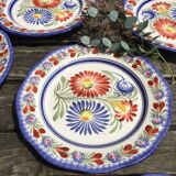 Vintage faience flat plates