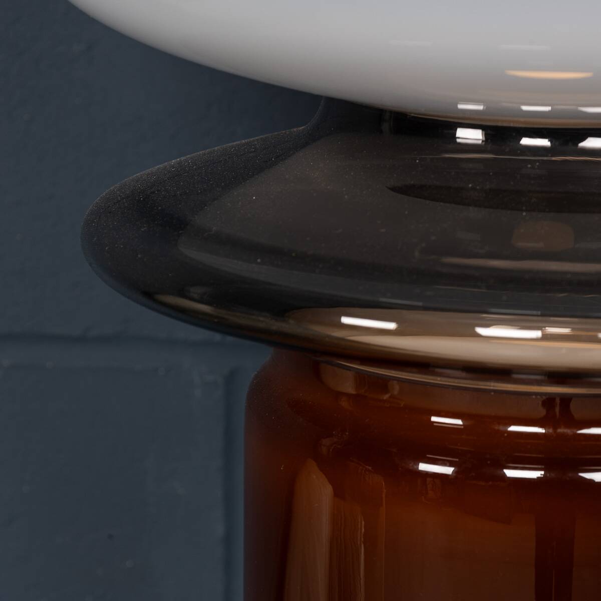 21stc italian contemporary hand-blown glass lamp, murano