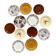 Set of 12 mismatched antique plates