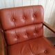 Paire de fauteuils pivotant havane vintage Italie