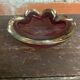 Vintage murano sommerso pink glass ashtray made in italy