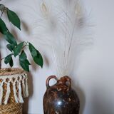 Enamelled ceramic vase