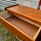 Vintage Scandinavian chest of drawers - varnished wood in teak colour