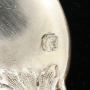12 small spoons in silver massive 19th round a russian