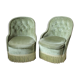 Paire de fauteuils crapaud vintage