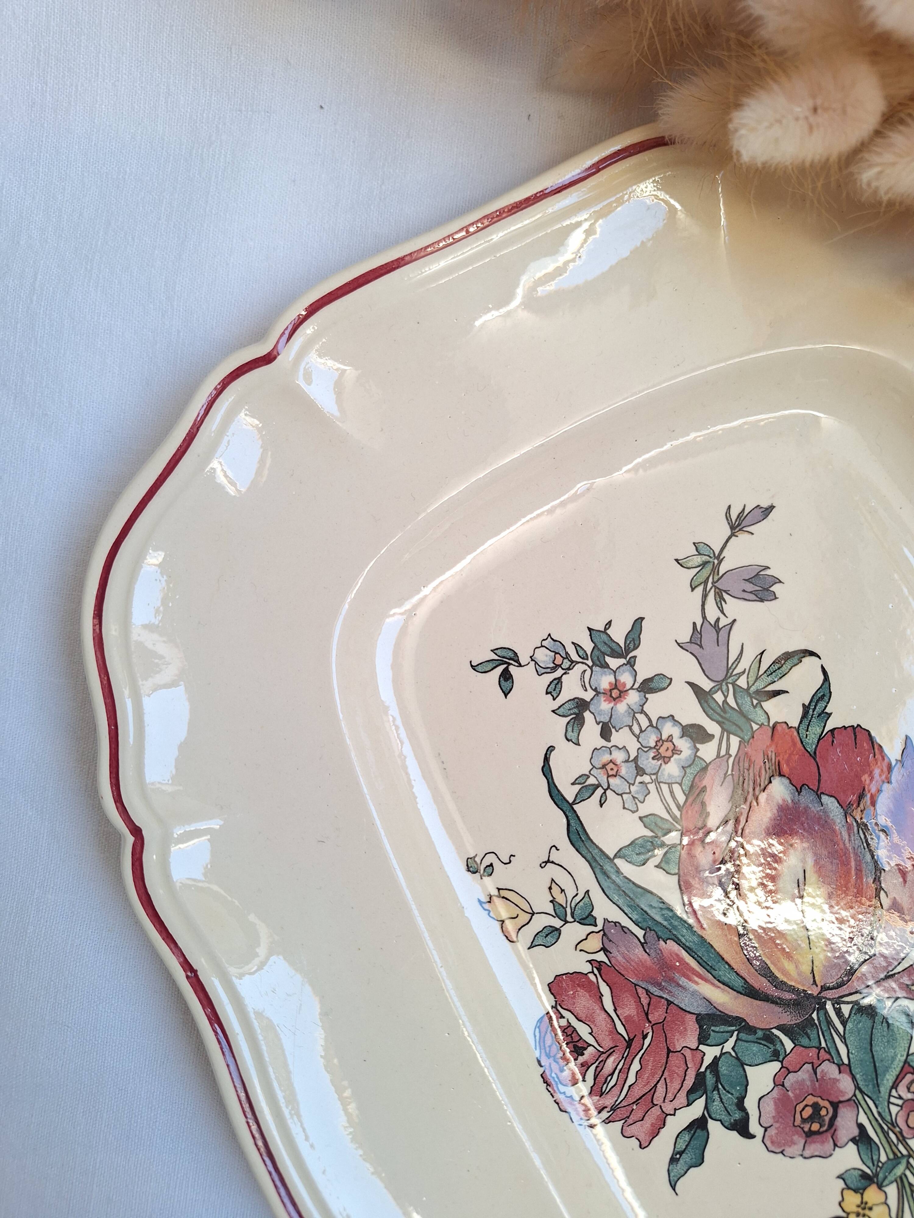 Rectangular plate Digoin Sarreguemines Model Lorraine