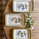 Set of 3 vintage serving dishes from the Flamingo series by Stavangerflint