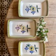 Set of 3 vintage serving dishes from the Flamingo series by Stavangerflint