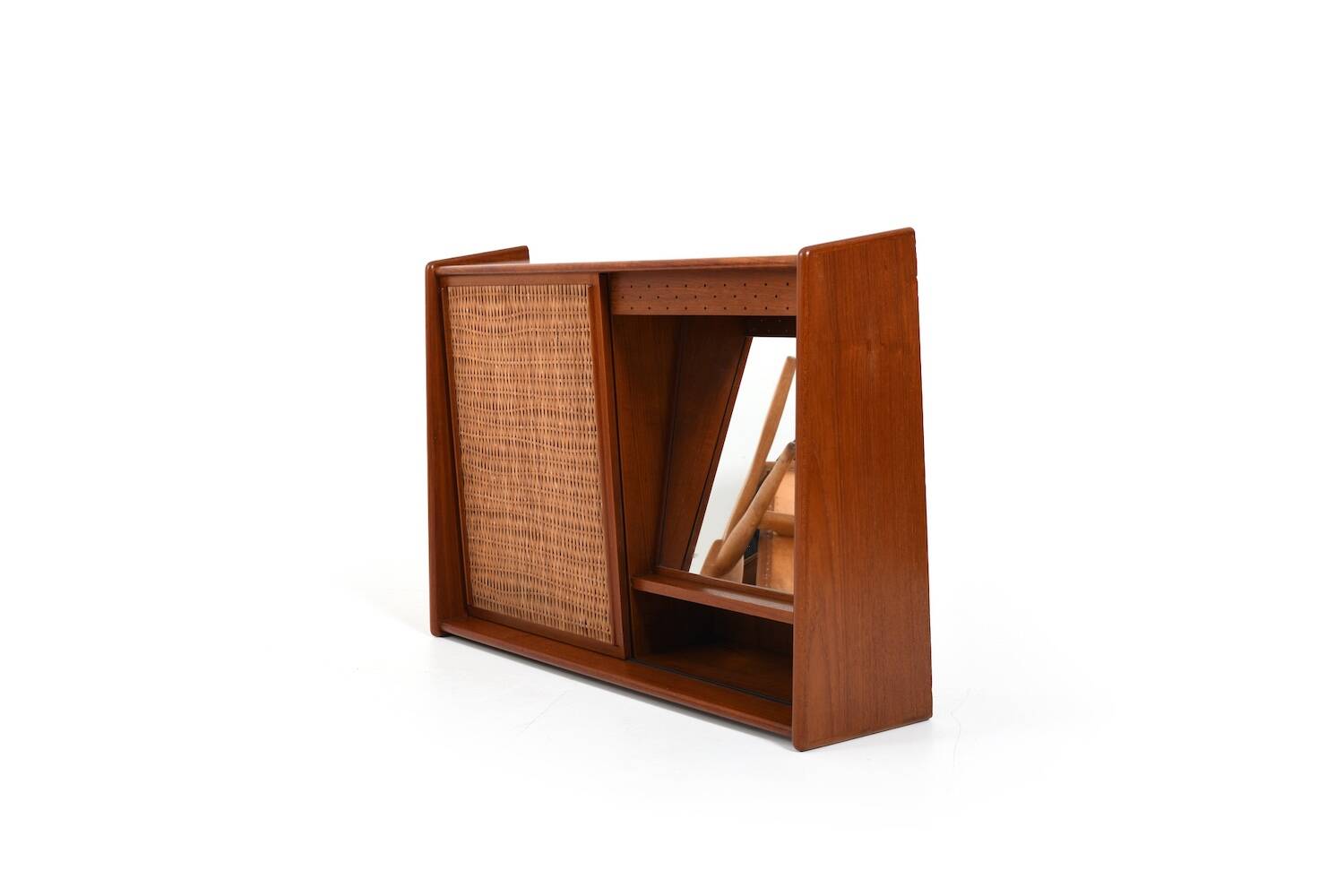 Wall Mirror & Shelving Unit by Arne Wahl Iversen for Brenderup Møbelfabrik