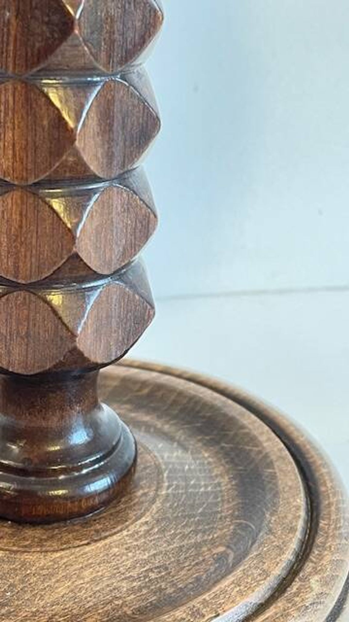 LAMPE Bois Charles DUDOUYT Vintage