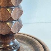 LAMPE Bois Charles DUDOUYT Vintage