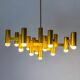 Gaetano Sciolari geometric chandelier, 19 lights, Italy, 1970s
