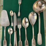 Silver metal cutlery