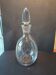 Carafe vintage en verre cristallin gravé – bouchon taillé assorti