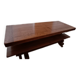 Monastery table set with its 2 solid oak benches