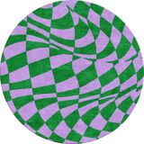 Round carpet purple tiles diam 100cm