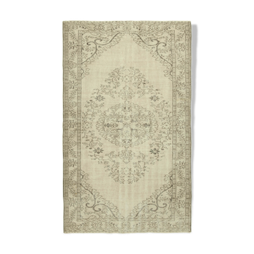 Tapis beige anatolien tissé à la main 177 cm x 291 cm
