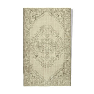 Tapis beige anatolien tissé à la main 177 cm x 291 cm