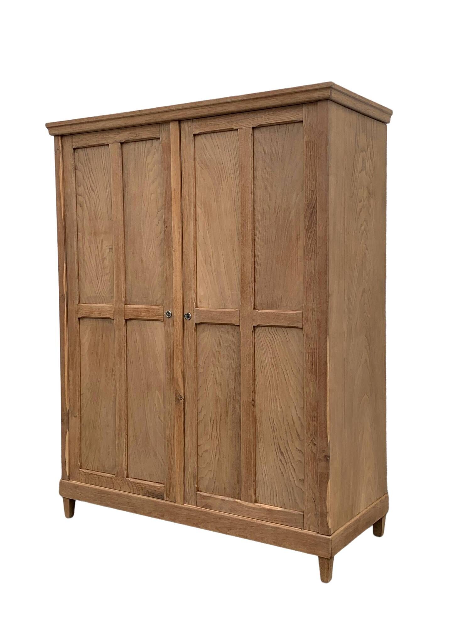Armoire parisienne art déco 1930 penderie démontable bois brut
