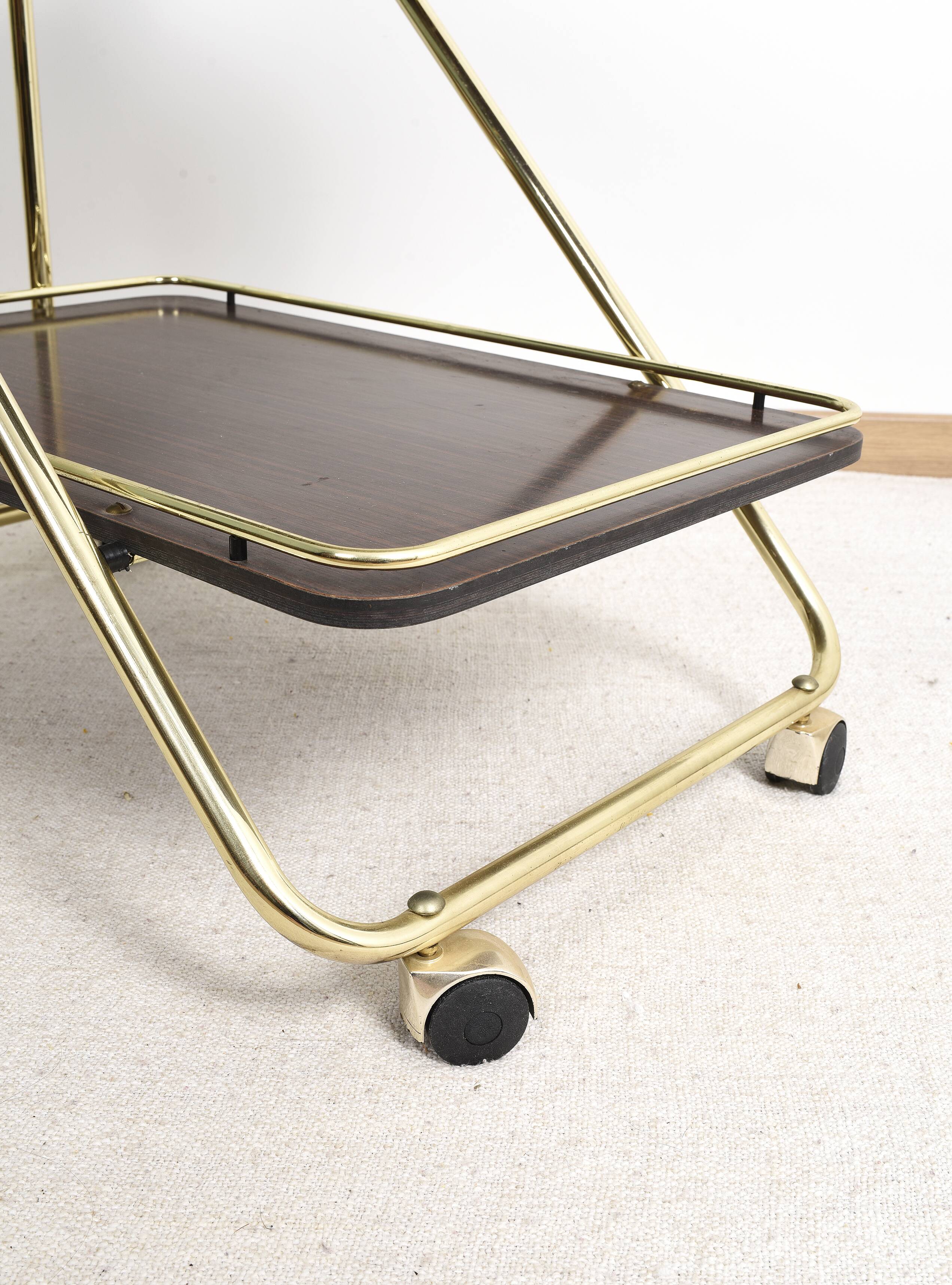 Trolley, bar service, folding table, in formica