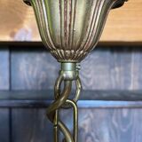 Chandelier 6 lights vintage gilded bronze 70 cms