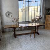 3m oak table from 1950 with its extensions